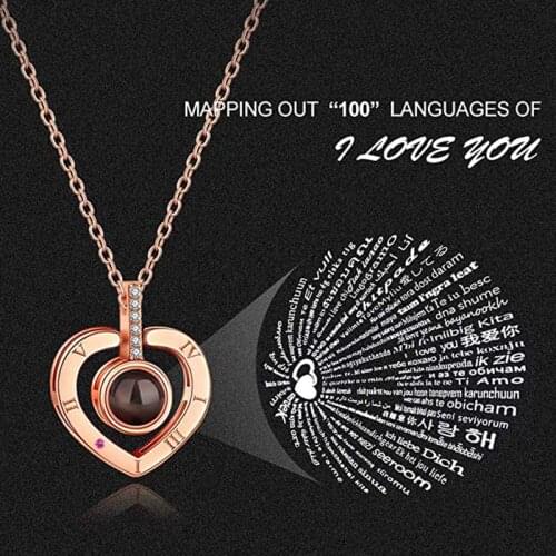 Wholesale I love you Necklace Pendant Necklace Romantic Love Memory Wedding Necklace