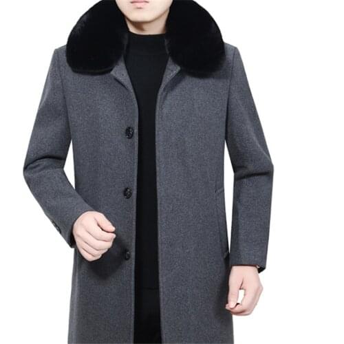 Autumn And Winter New Products Middle-aged And Elderly Long Business Casaco Men Masculino Clothing Sobretudo Erkek Giyim Abrigos