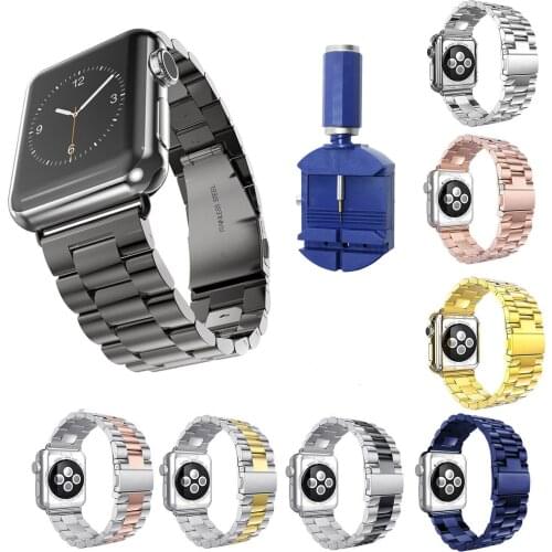 11 Colors Stainless Steel Watch Band For Apple Watch Strap Bracelet For iWatch 5/4/3/2/1 42MM 38MM 44MM 40MM Wristband with Tool