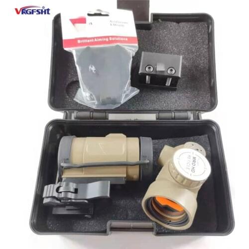 Tactical MRO HD Holographic 1x Reflector Sight +3X Magnifier Sight Combination With 20mm Picatinny Rail Mounting Seat