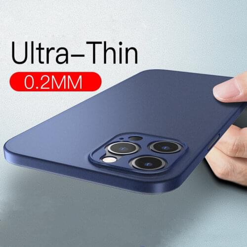 Ultra-thin 0.2mm Luxury Matte Soft Clear Case Cover Skin For iPhone 12 Pro Max 12 Mini Full Protection Case on For Apple 12