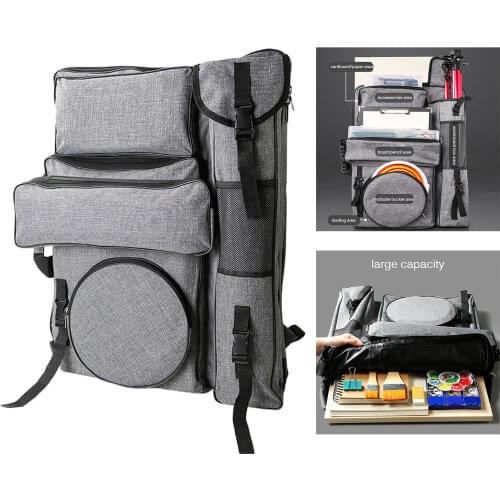 Artist Portfolio Large Drawing Sketching Tools Backpack Tote Shoulder Bag Art Supplies Draw Board Storage Handbag Case