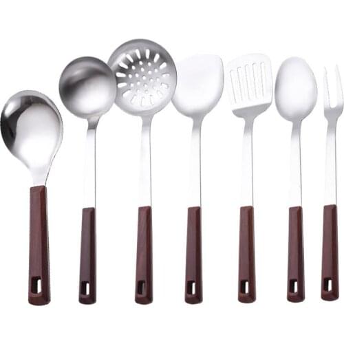 1pcs Kitchen Tools Stainless Steel Cookware Kitchenware Kitchen Utensil Cooking Accessories Cook Spatula Colander Spoon Fork