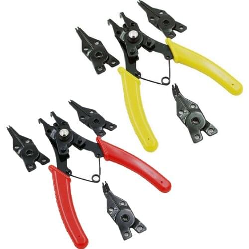 4 IN 1 Set Multi-function Pliers Snap Ring Pliers Tools Multi Crimp Tool Internal External Ring Remover Retaining Circlip Pliers