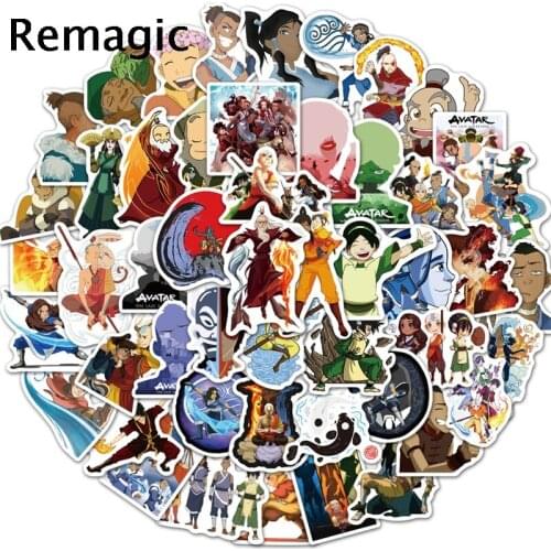50pcs Avatar the last Airbender Stickers Skateboard Guitar Suitcase Girls Waterproof scrapbooking Sticker Kids Graffiti Toys