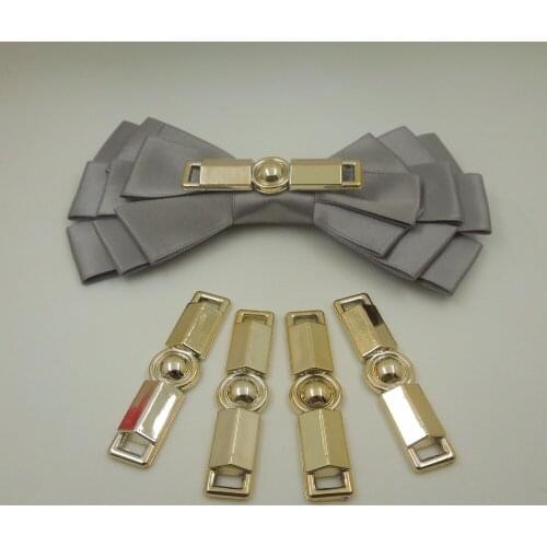 55/13mm,Hole Size 6mm,30pcs long uv plated rose gold no fade ribbon buckles acessories Ribbon Slider Headband Hair Clip DIY