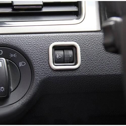 ABS Chrome Auto Headlight Level Adjustment Decorative Sequin Frame For Skoda Rapid Spaceback Car Interior Decoration Accessories