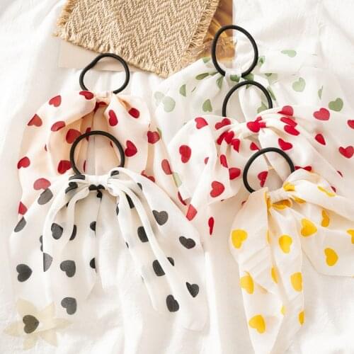 Hair Bows Flower Headband Accessories for Women Turbante Serre Tete Rubber Bands Rainbow Ponytail Holder Kawaii Elastico Girls