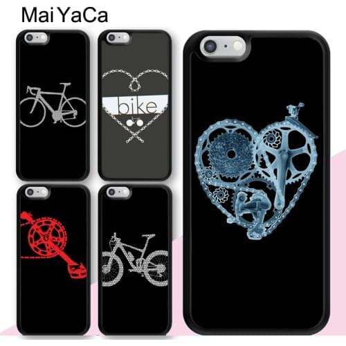 MaiYaCa Road Bike Chain Heart Case For iPhone XR X XS Max 12 mini 11 Pro Max SE 2020 6S 7 8 Plus Back Cell Housing Cover
