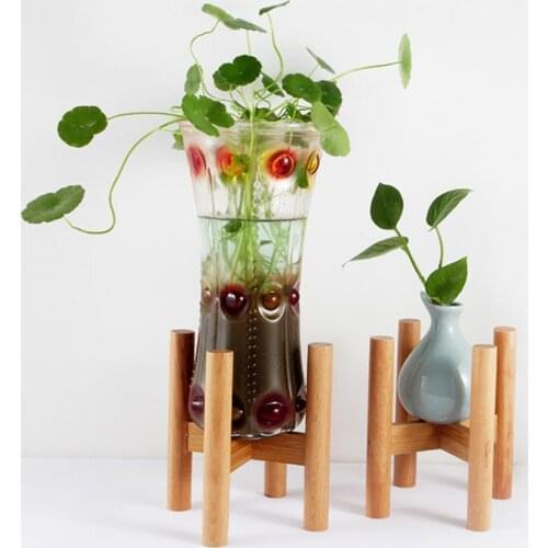 Wooden Home Plant Tray Flower Pot Rack Strong Standing Bonsai Holder Stand Shelf