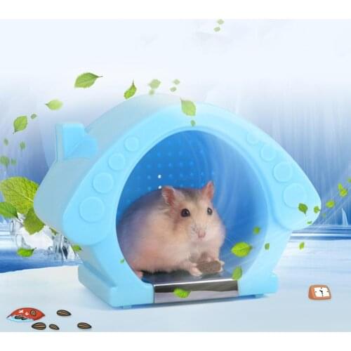 Hamster House With Ice Bag Cooling Nest Small Pet Cage Sleeping Bed Small Animal Cooling Pad Room Hamster Accessories