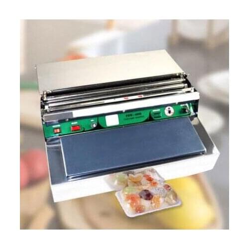 Sealing machine Stainless steel cling film sealing Food fruit vegetable fresh film wrapper, cling film sealer packaging