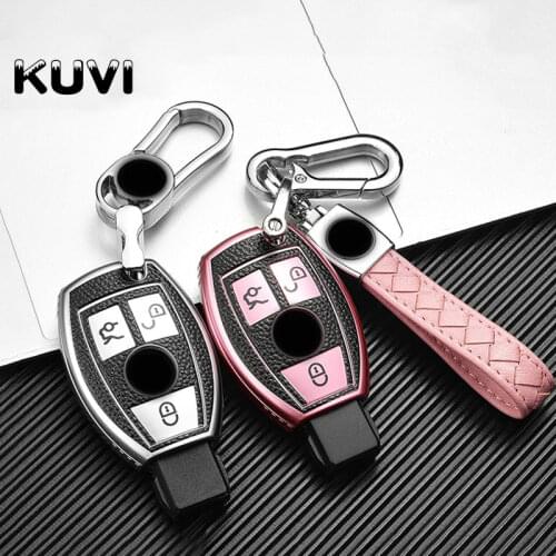 PU Leather Car Remote Key Case Cover Shell Holder for Mercedes Benz CLA CLS A B C S Class GLK GLA GLR W204 W251 W176 W463