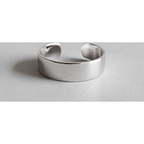 Minimalism Smooth 925 sterling silver rings for women ringen, adjustable engagement ring anillos mujer sterling silver jewellery