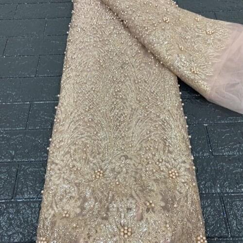 African Lace Fabric 2021 Embroidered Nigeria Lace Fabric High Quality French Tulle Lace Fabric Womens Dress H39361