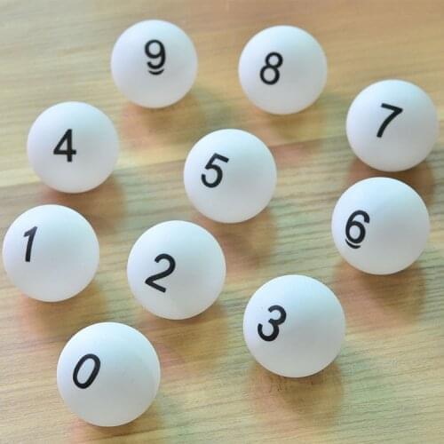 Lottery ball 0 to 9 yellow/white/color digital table tennis ball lottery draw ball