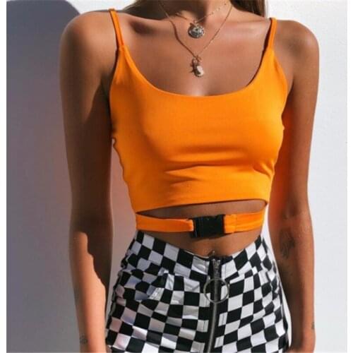2021 Fashion Trend Women Sexy Crop Top Basic Sleeveless Solid Color Camisole Tank Stylish Ladies Party Short Vest Clubwear