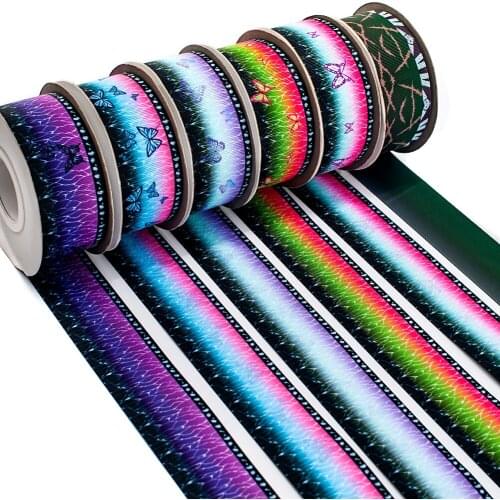 New Arrivel Double Printed Japanese Kimetsu No Yaiba Anime Grosgrain/Satin Ribbon 10 Yards for DIY Hair Bow