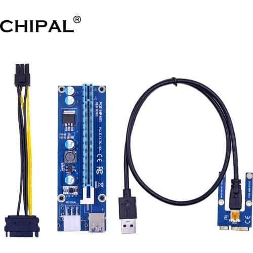 CHIPAL Mini PCI-E to PCI-E 16X Riser Card 0.6M USB 3.0 Cable for EXP GDC Laptop External Video Card for Graphics Card Conveter