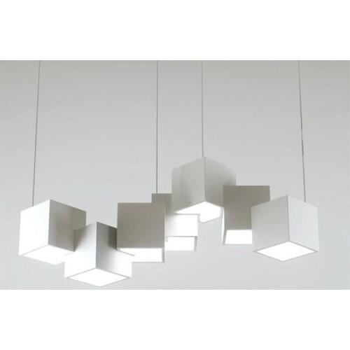 Dim Magic Cube Led Creative Pendant Light 7/8 Head Ceilng Hanging Lamp 35/40W for Dining Room Living Room Light Fixture