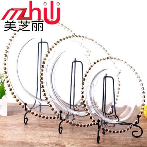 Factory direct selling wholesale gold plating processing plate wholesale glass plating coil ball pearl dish tray customization