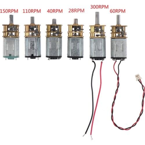 Micro N20 Gear Motor Slow Speed Metal Gearbox Reducer Electric Motor DIY Toy 40/60/28/150/300/110 RPM