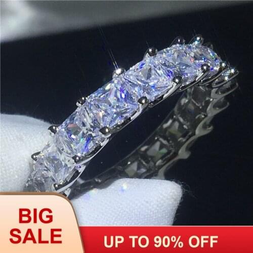 Luxury Crown ring Round cut 4ct purple AAAAA Cz Stone Silver color Engagement wedding band ring for women Finger Jewelry