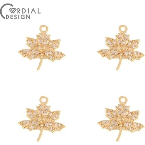 Cordial Design 50Pcs 16*16MM CZ Charms/Jewelry Findings & Components/Earrings Accessories/Hand Made/DIY Pendant/Earring Making