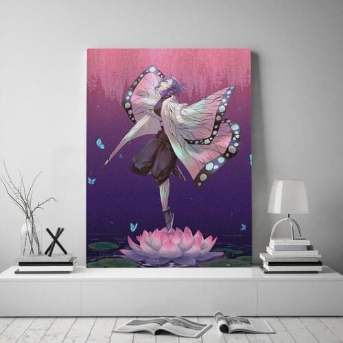 Shinobu Kocho Kimetsu no Yaiba anime Canvas poster Painting wall Art decor Living room Bedroom Study Home Decoration Prints
