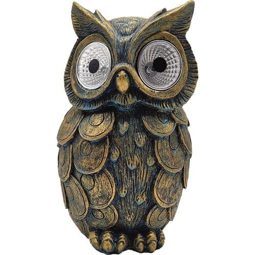 Owl Outdoor Solar Garden Light Ornaments Christmas LED Solar Owl Light Lawn Landscape Decorations Birthday Christmas Gift