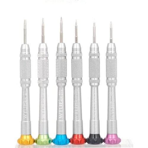 WYLIE 832 Non-Slip Explosion-proof Screwdriver 0.6 Y-Type 0.8 5-Point 1.2 Phillips T2 For IPhone Android Huawei Repair Tools