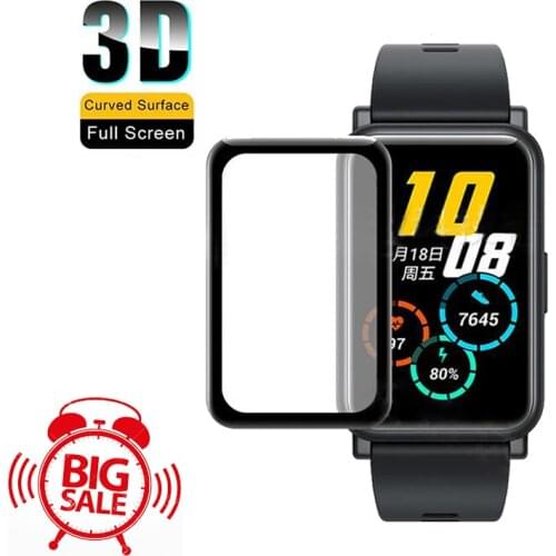 Full Coverage Screen Protector for Huawei Watch Fit & Honor Smart Watch ES 3D Curved Protective Film Accessories (Not Glass