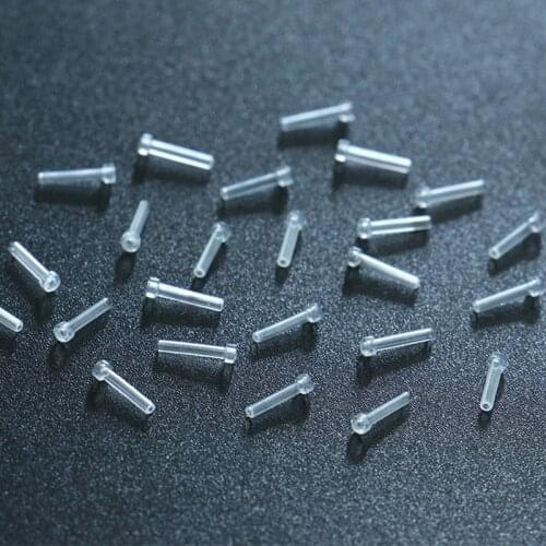 50pcs Earring Environmental Clutch Anti Allergy Back Plugs Sleeve Tube Protection Ears Safety Pad Protector DIY Jewelry Findings