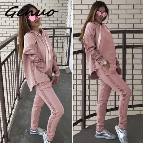 Women Tracksuit 2 Piece Set Women 2019 Winter Sweat Suits Women Two Piece Set Top And Pants Sportswear Autumn Ladies Tracksuits