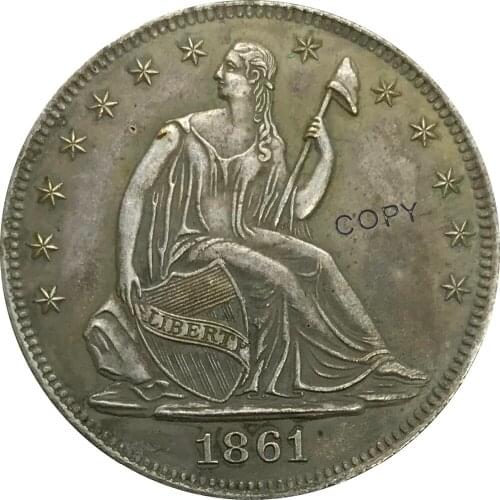 1861 O United States Half Dollar Cupronickel Plated Silver Copy Coin