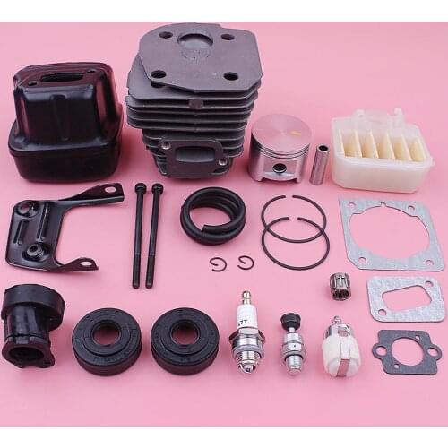 45mm Cylinder Piston Muffler Kit For Husqvarna 353 350 351 346 345 340 Chainsaw 537253002 503862803 Air Fuel Filter Carb Gaskets