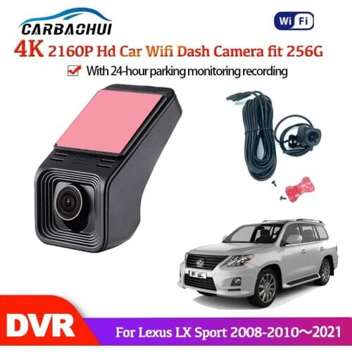 4K HD 2160P Car DVR Dash Camera Video Recorder camera For Lexus LX Sport NX UX ES 2008-2010~2021 2016 HD night vision