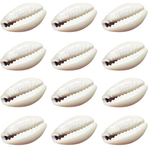 50pcs 1.5/2cm Small Bulk Cut Beach Sea Natural Shell Conch Beads Cowry Cowrie Tribal Jewelery Craft Accessories Holes DIY