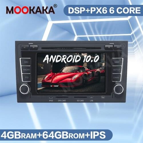 Android 10.0 PX6 DSP Car Multimedia DVD Player Radio For Audi A4 S4 RS4 2003-12 GPS Navigation Head Unit Auto Stereo Audio Video