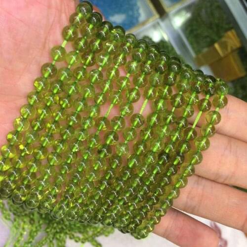 8mm natural peridot stone beads natural GEM stone beads DIY loose beads for jewelry making strand 15" wholesale