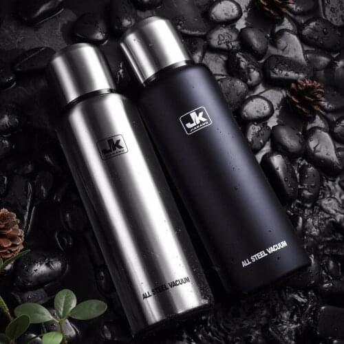1500ML water bottle outdoor thermos portable cups large capacity insulated cup stainless steel mug military style vacuum bottle