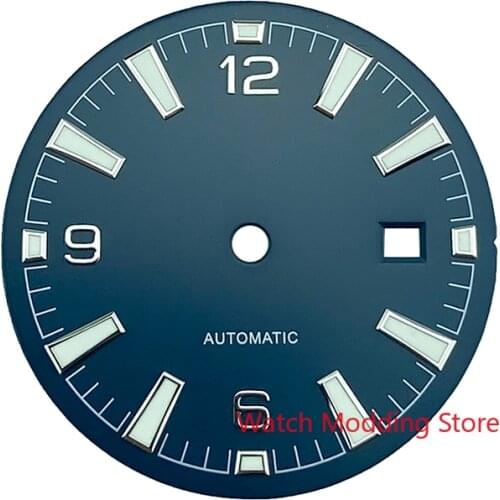 Super Green Lume 33mm Nologo Black/Blue Sterile Watch Dial Copper Fit ETA2824 Miyota8215 DG2813 Mov't Sea Master Style Watches