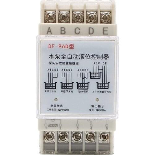 DF-96D Automatic Water Level Controller Pump Cistern Auto Liquid Switch 220V Relay Switch