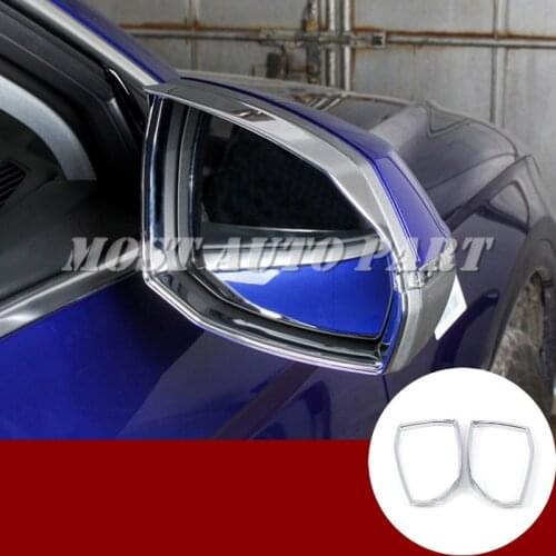 ABS Chrome Rearview Mirror Frame Cover Trim 2pcs For Audi Q7 4M 2016-2019 Car accesories interior Car decoration
