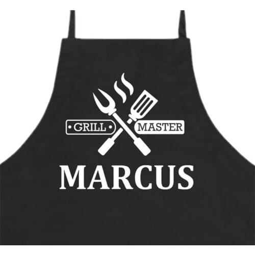 Personalized Grill Master Apron, Custom Cooking Baking Apron, Gifts For Him For Dad For Husband Mens Apron Gift Idea