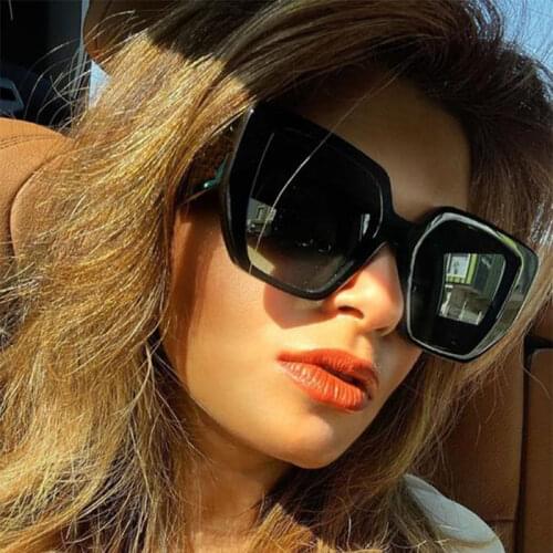 Fashion Brand Big Frame Sunglasses For Women Luxury Brand Sun Glasses Men Vintage Oversized Green shades Glasses UV400