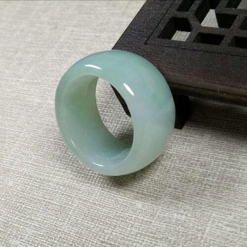 Natural lovers mens brand green jade ring emerald handmade jade rings hand Carving brave troops jade ring jewelry