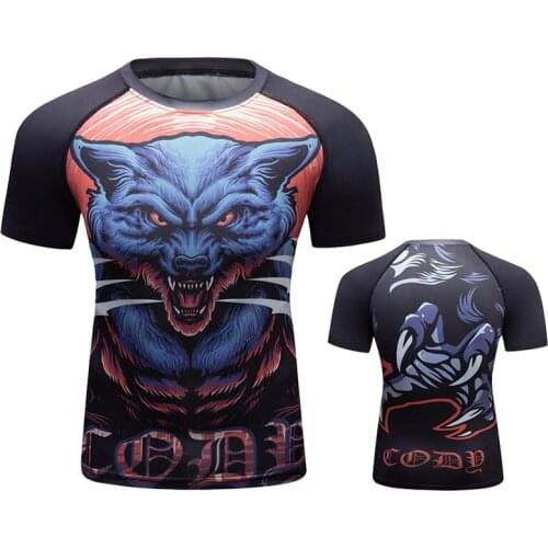 Cody Lundin 2021 New Summer Short Sleeve Rashguard Digital Print Pattern Custom Your Logo Animal Tops