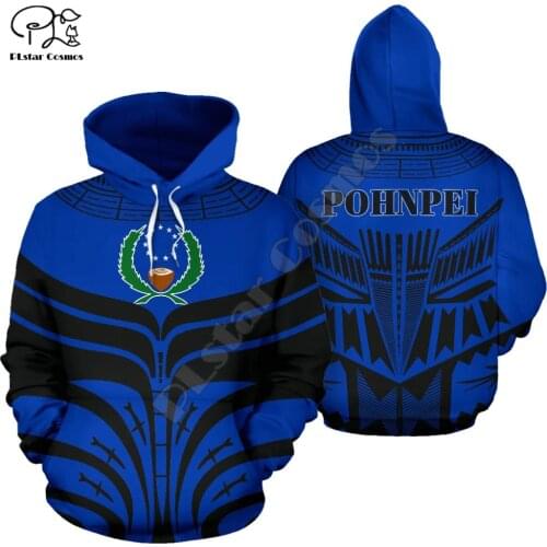 NewFashion Island Country Flag Pohnpei Polynesian Culture Retro Tattoo Tracksuit Men/Women Pullover Harajuku 3DPrint Hoodies A25