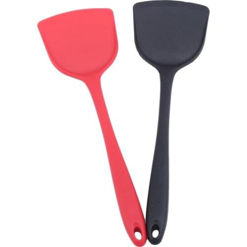 Food Grade Silicone Baking Tools Shovel Kitchen Spatula Turners Cake Slotted Turner Butter Cream Mixer Scraper Long Handle Spoon